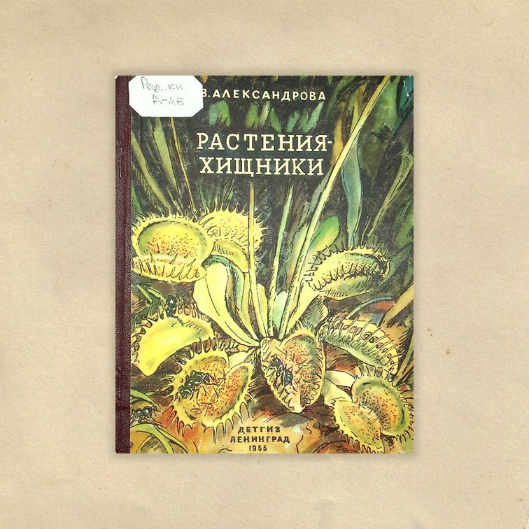 Александрова, Вера Даниловна (1910-1989). Растения-хищники / В. Д. Александрова ; науч. ред. А. А. Федоров ; рис. С. А. Моисеевой. - Ленинград : Детгиз, 1955. - 50 с. : цв.ил, ил. 